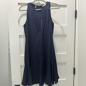 NWT Rebecca Taylor navy mini dress, size 8. mesh cut out